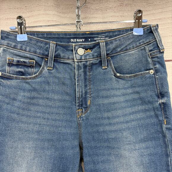 Old Navy Women's High-Rise Kicker Boot-Cut Jeans Size 4 - Picture 2 of 13
